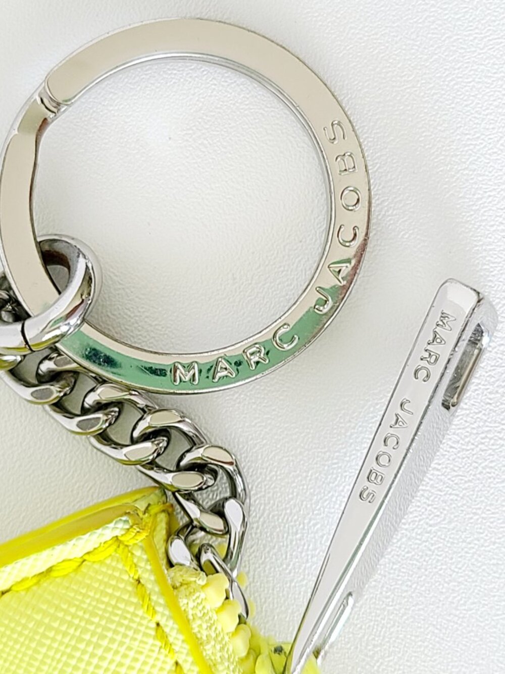 Marc Jacobs Neon Yellow Keychain Card Holder Wallet - Picture 5 of 5